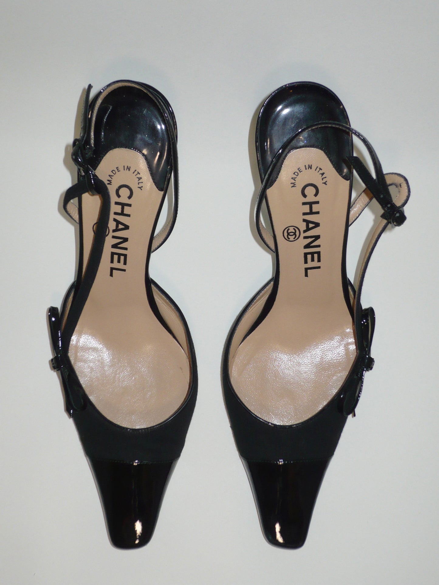 CHANEL 2003 Patent-toe Slingback Pumps (EU 36.5)